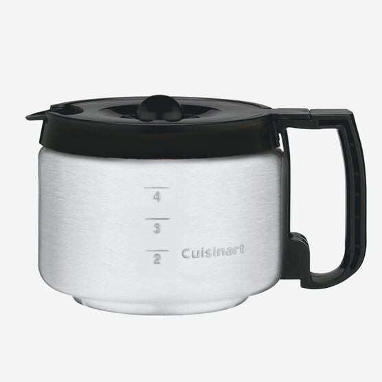 Black & Stainless Steel Carafe with Lid cacuisinart