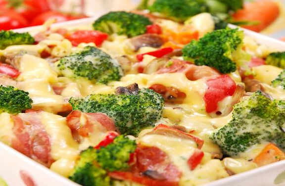 Baked Pasta with Broccoli and Peppers
