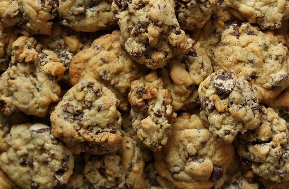 Peanut Butter Chip Cookies with Toasted Walnuts