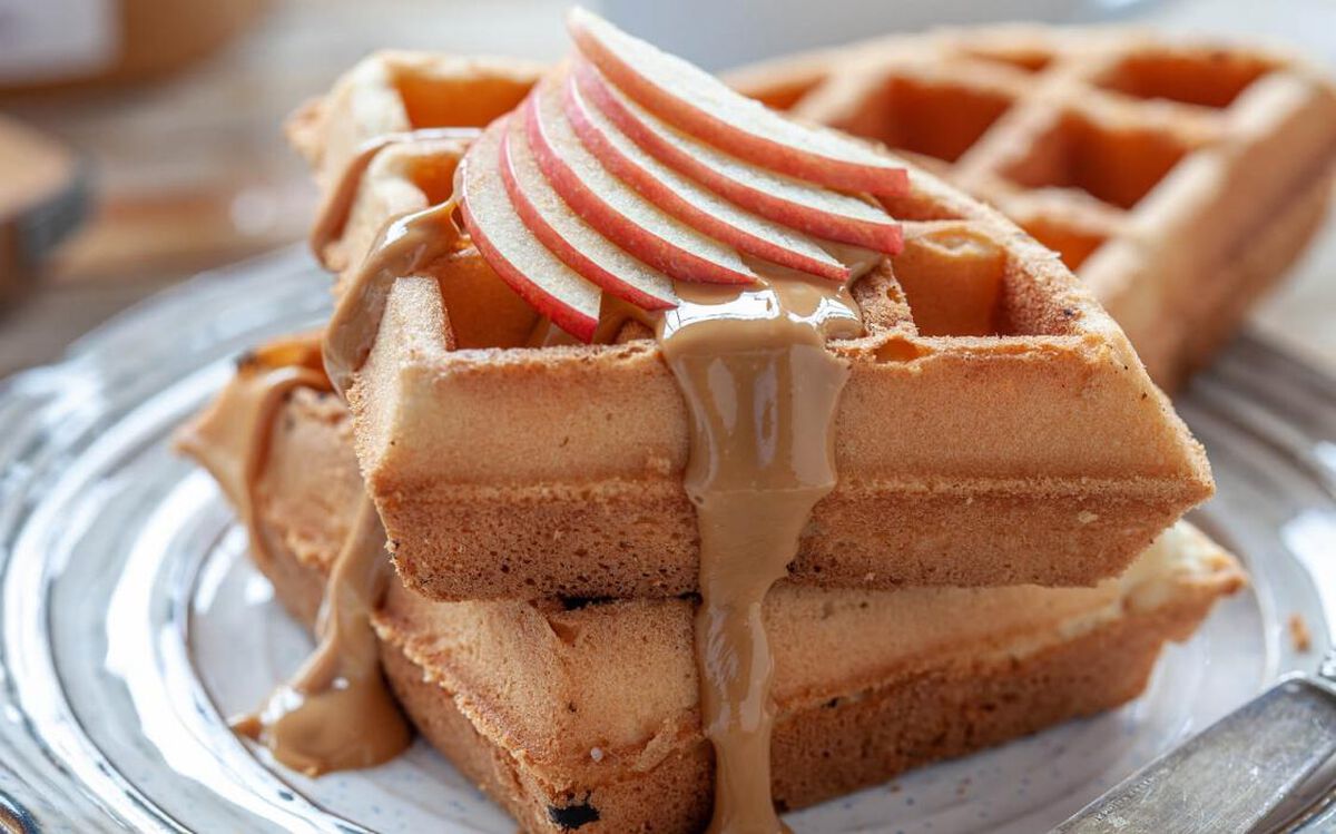WholeWheat Apple Cinnamon Waffles