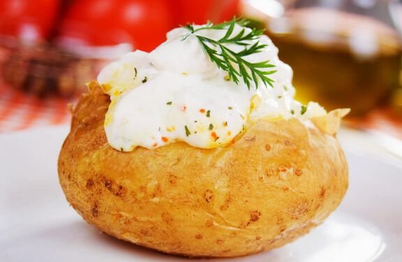 Twice Baked Sour Cream and Chive Potatoes