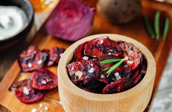 Beet Chips with Fresh Dill