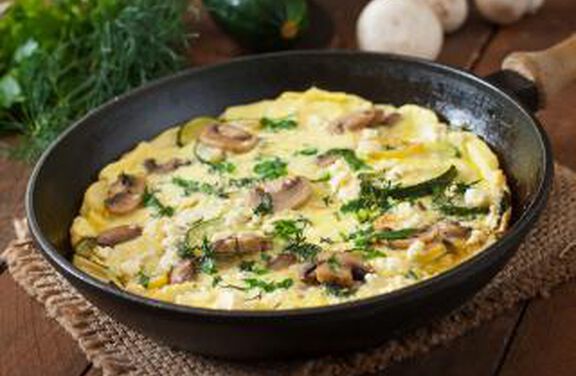 Omelet with Zucchini &amp; Mushrooms