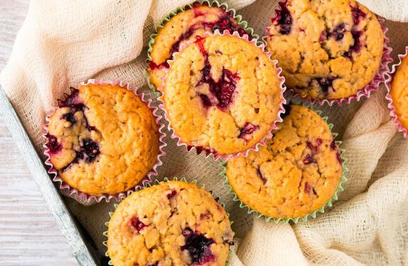 Three-Berry Muffins