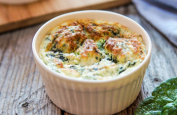 Spinach and Feta Souffl&eacute; (for standmixer)