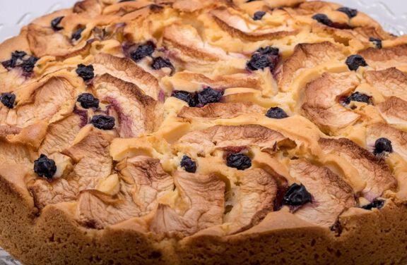 Pear & Cherry Coffee Cake