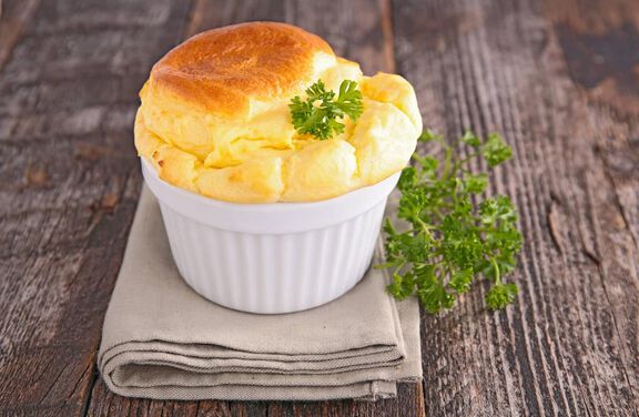 Three-Cheese Souffl&eacute;