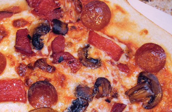 Spicy Pepperoni and Mushroom Pizza