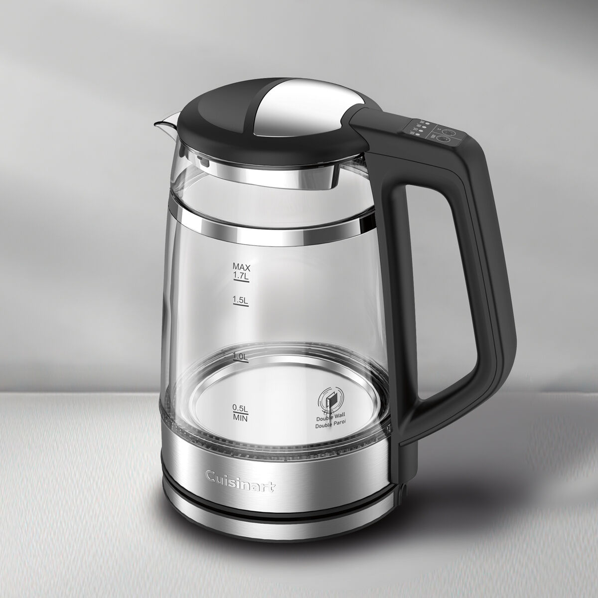 Double-Wall Glass Programmable Electric Kettle, , large 2
