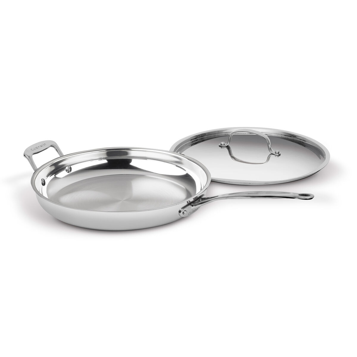 12-Inch Stainless Steel Skillet with Helper Handle