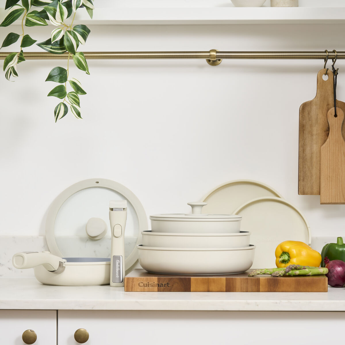 13-Piece Non-Stick Detachable Handle Cookware Set with 5-in-1 Cooking System