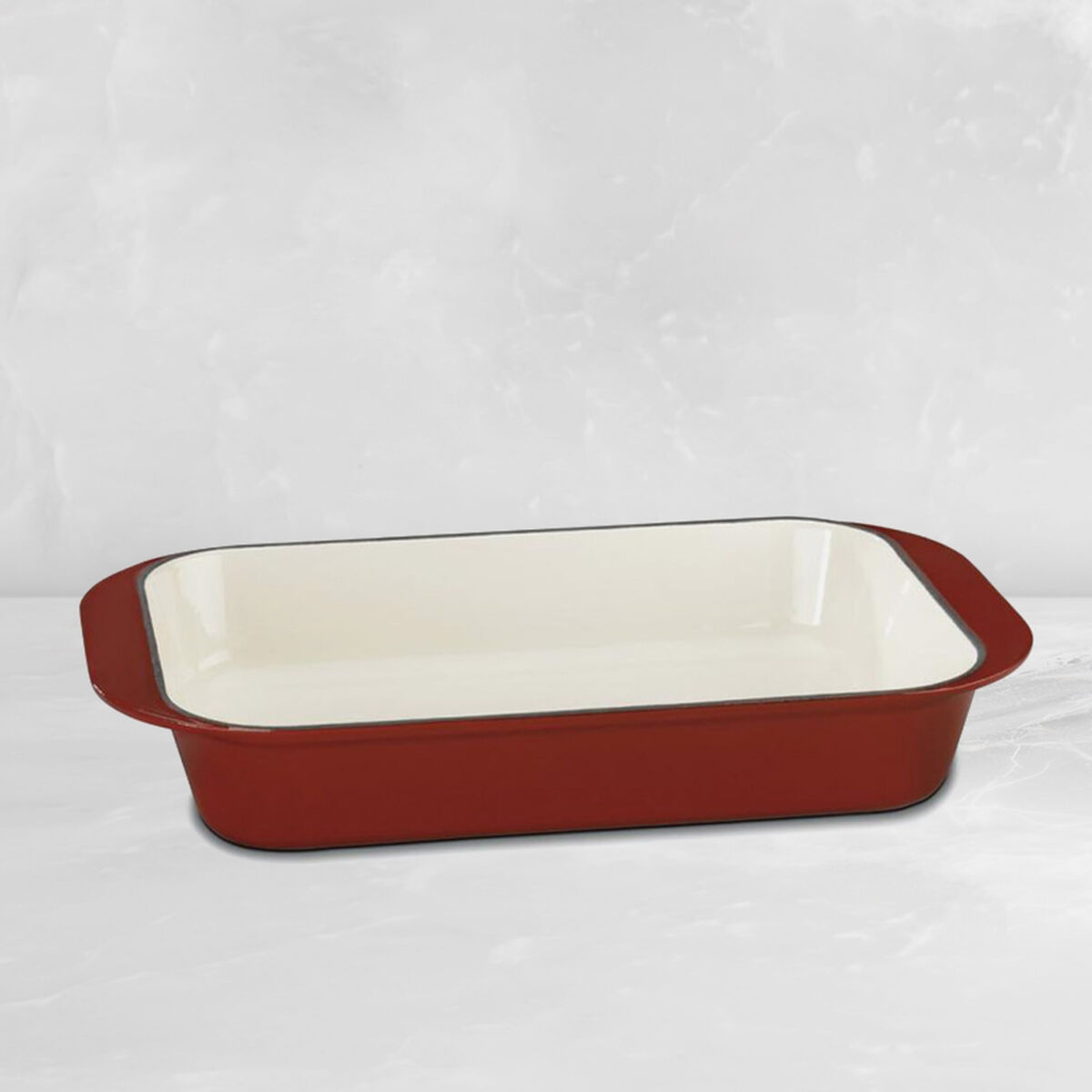 Lasagna Rectangular Cast Iron Casserole Dish With Lid Chef's
