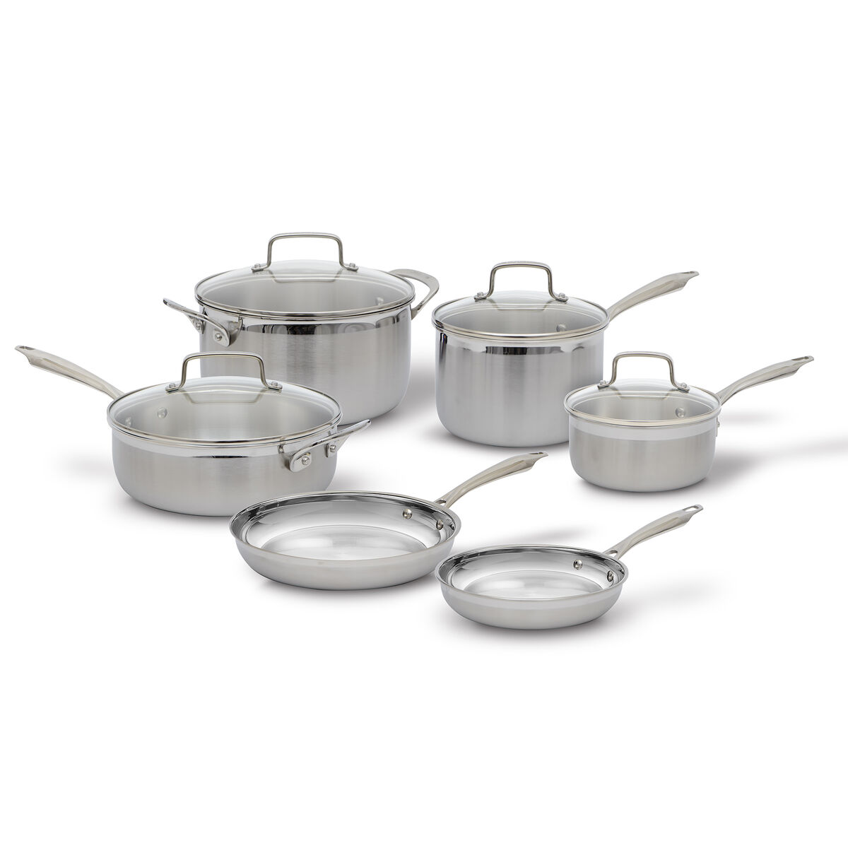 Classic Tri-Ply 10-Piece Stainless Steel Cookware Set