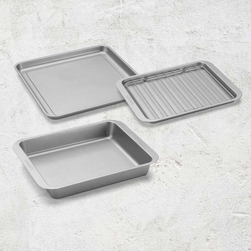 3-Piece Non-Stick Toaster Oven Bakeware Set, , medium