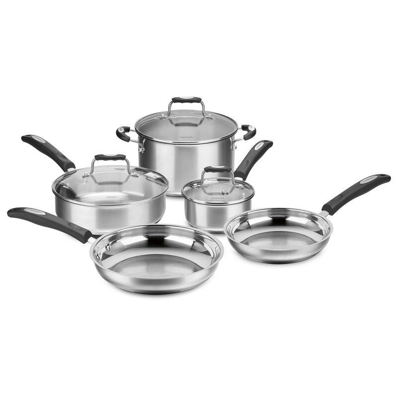 Batterie de cuisine en acier inoxydable de 8 pi&egrave;ces, , medium