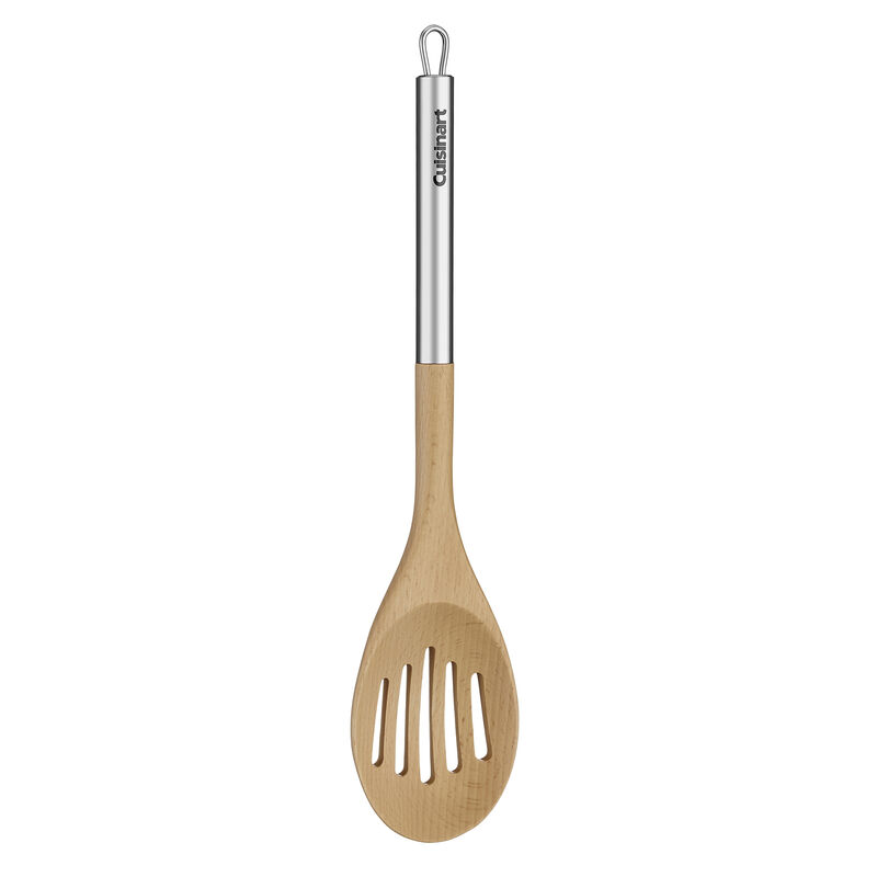 Beechwood Slotted Spoon, , medium