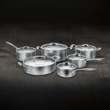 12-Piece Five-Ply Hand-Hammered Stainless Steel Cookware Set