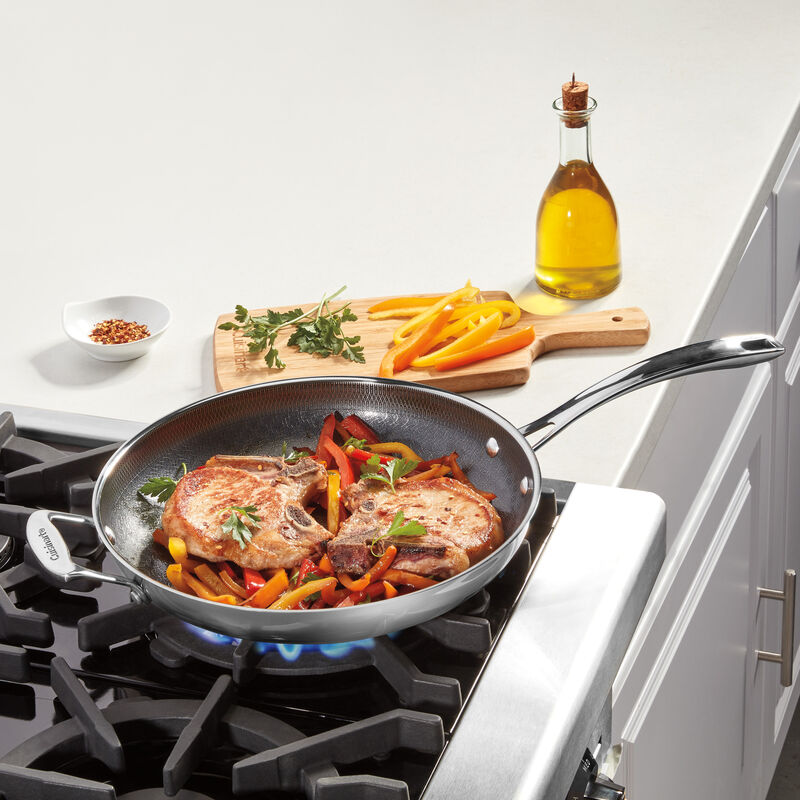 FusionPlus&trade; Nonstick Stainless 12&rdquo; Skillet with Helper Handle, , medium