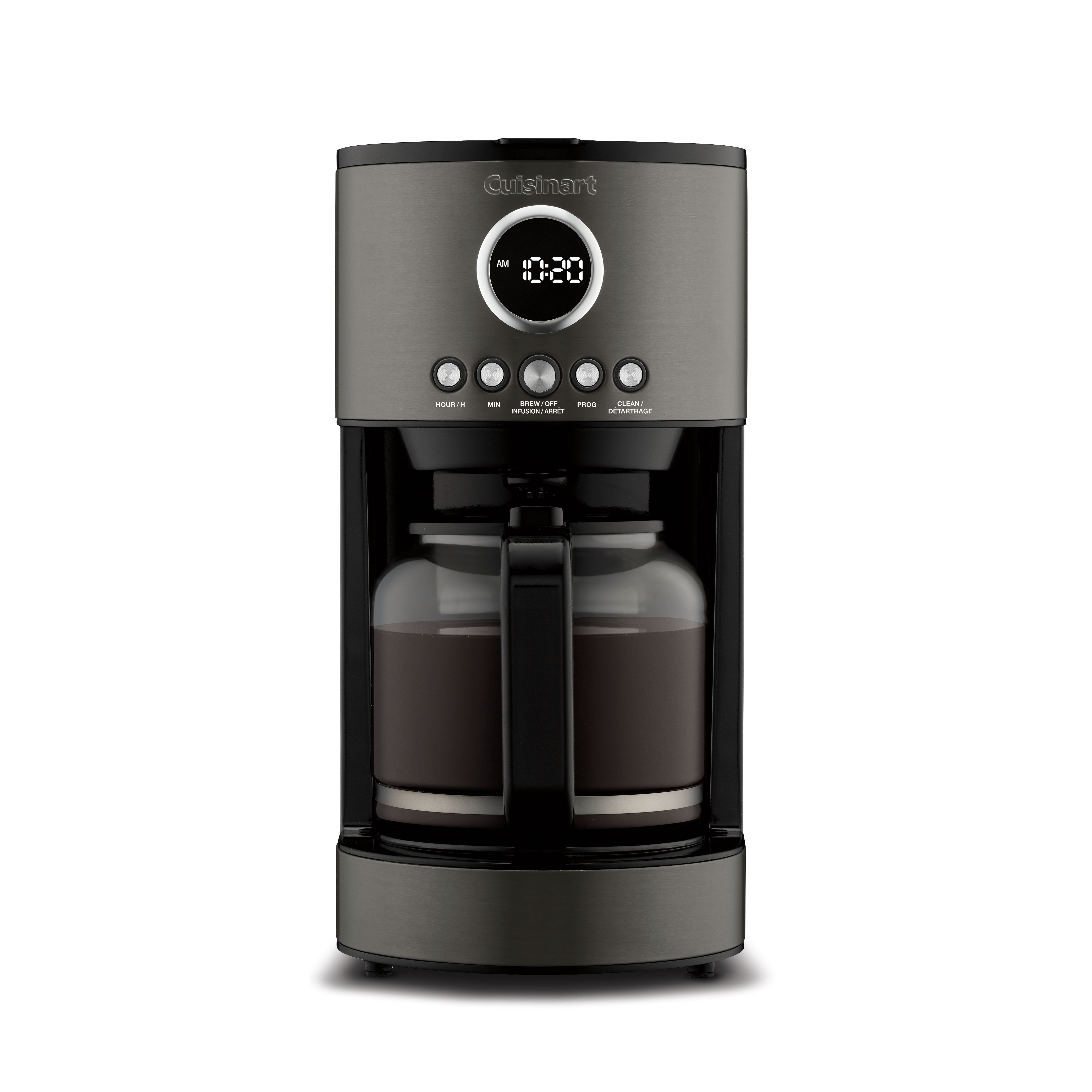 12-Cup Programmable Coffeemaker – Black Stainless Finish