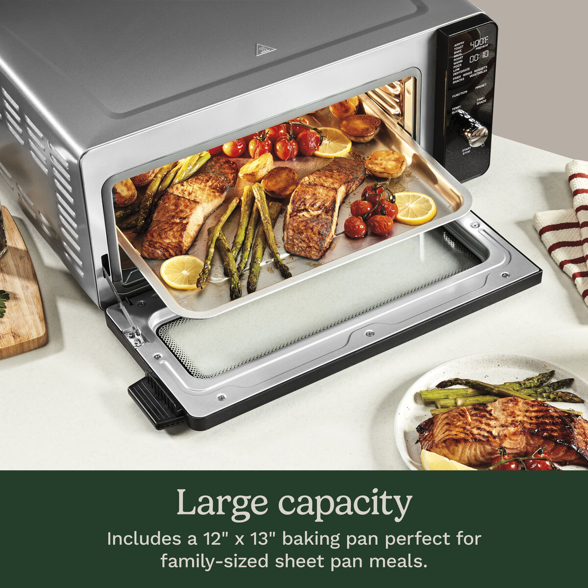 14-in-1 Space-Saving Air Fryer Toaster Oven, , large 4