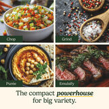 Mini-hachoir de 3 tasses &ndash; Blanc