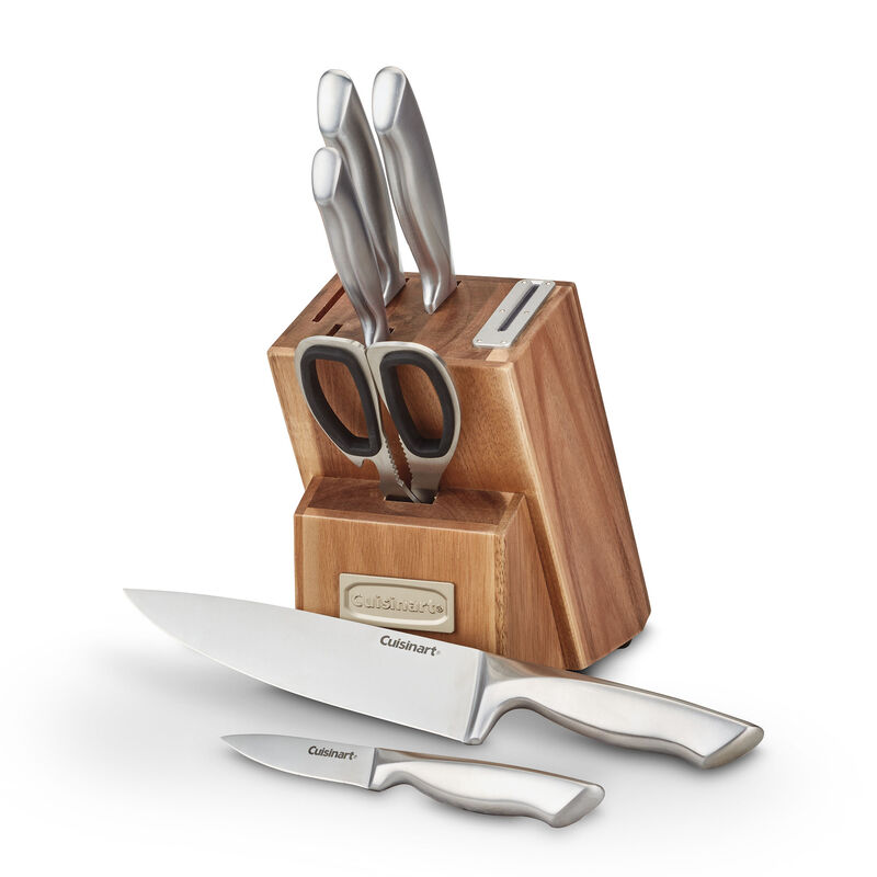 7-Piece German Stainless Steel Knife Block Set