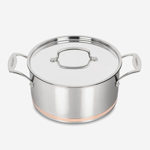 11-Piece Stainless Steel Copper Band Cookware Set, , hi-res