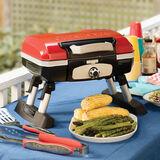 Petite Gourmet Portable Tabletop Gas Grill - Red
