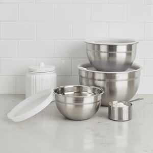Stainless Steel Mixing Bowls with Lids, , hi-res