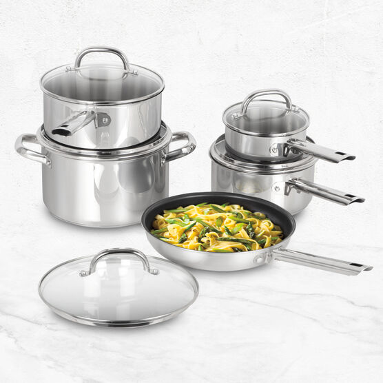 10-Piece Stainless Steel Cookware Set, , hi-res