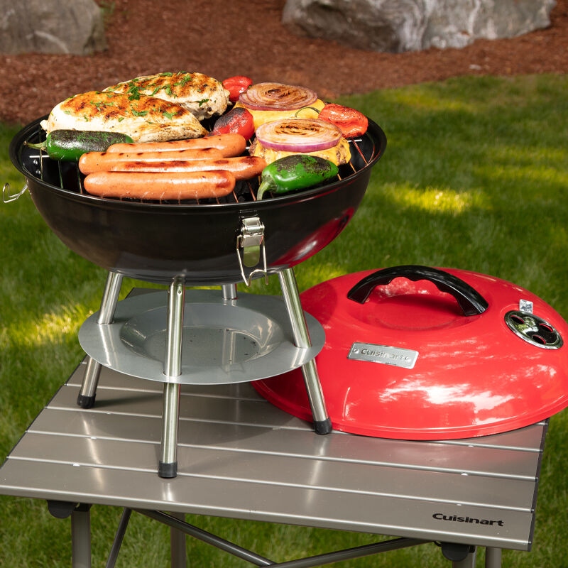 14 Portable Charcoal Grill Red