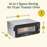 14-in-1 Space-Saving Air Fryer Toaster Oven, , small 8