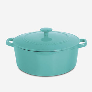 7 Qt. (6.6L) Round Casserole with Lid - Turquoise