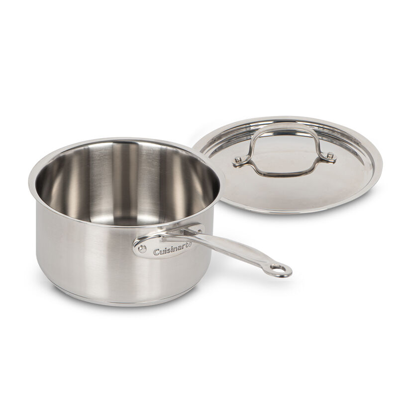 3.5 Qt (3.3 L) Stainless Steel Saucepan with Cover