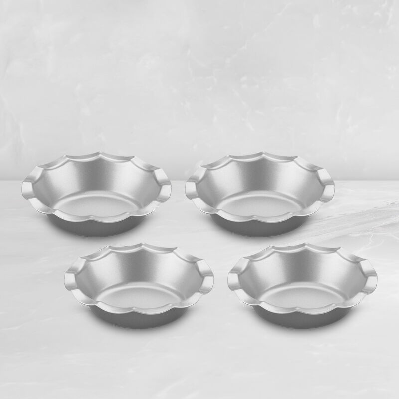 Ensemble de 4 mini moules &agrave; tartelettes cannel&eacute;s, , medium