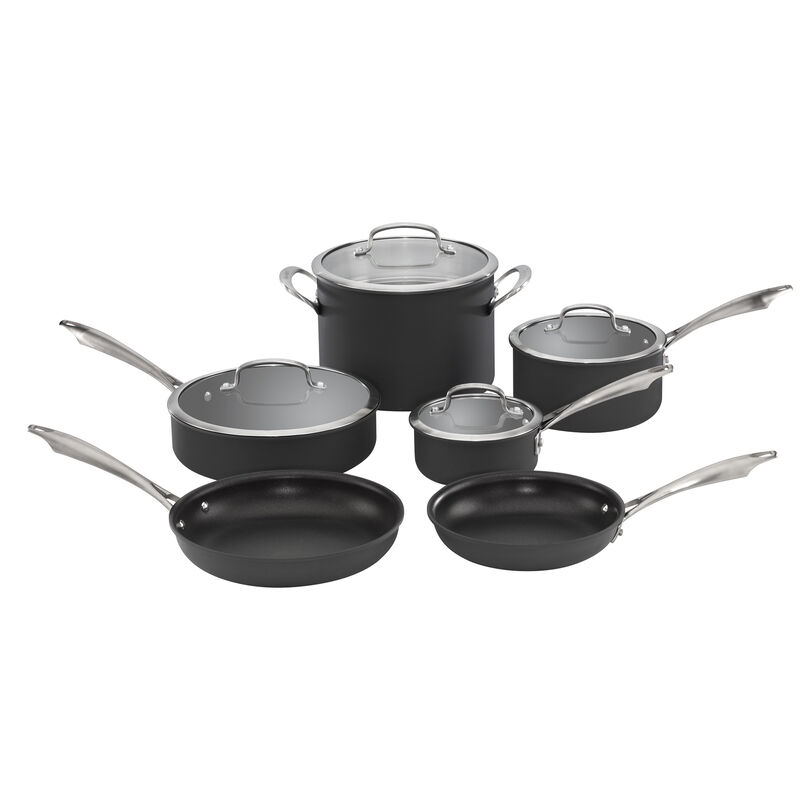 Batterie de cuisine anodis&eacute;e de 10 pi&egrave;ces, , medium