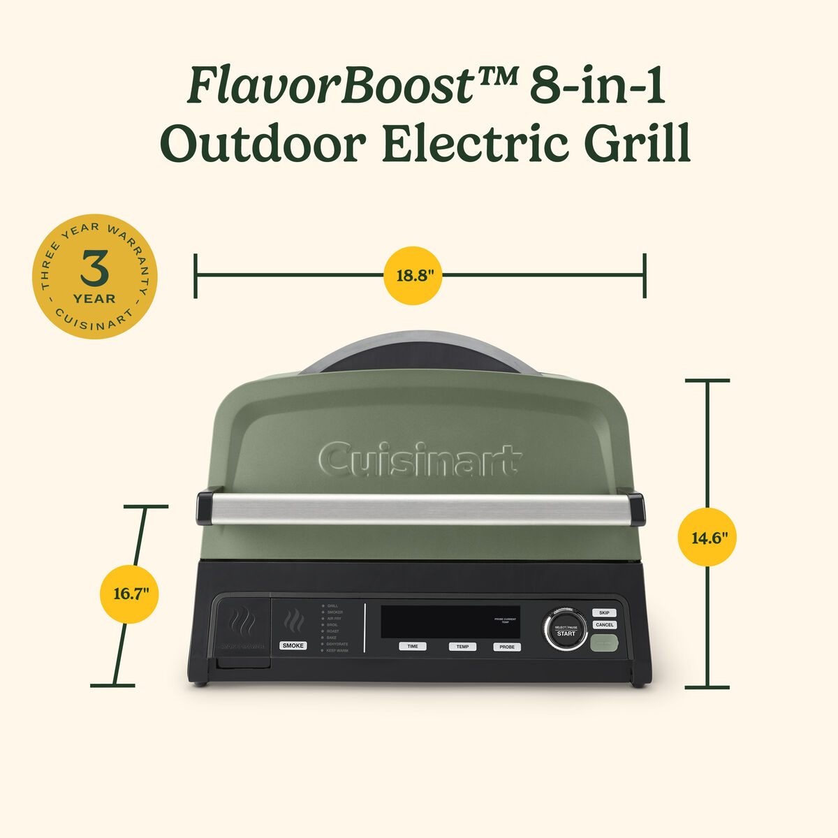 Gril &eacute;lectrique ext&eacute;rieur 8-en-1 FlavorBoost&trade;, , large 9