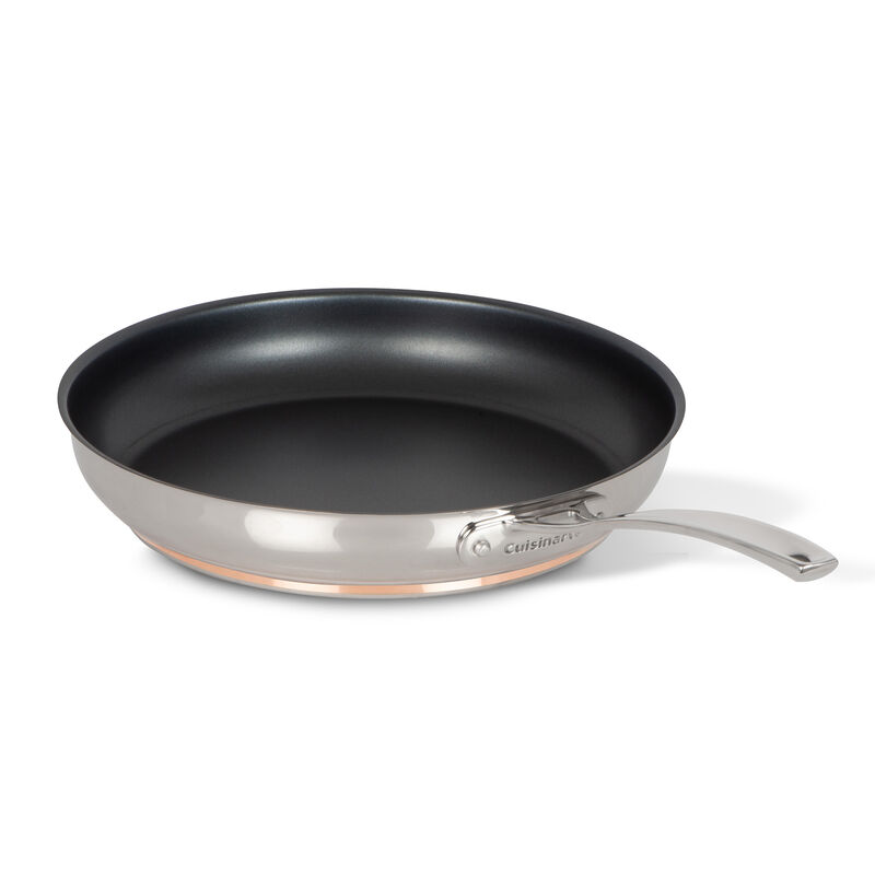 10-Inch Stainless Steel Nonstick Skillet with Copper Band