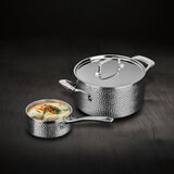 12-Piece Five-Ply Hand-Hammered Stainless Steel Cookware Set