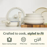 13-Piece Non-Stick Detachable Handle Cookware Set with 5-in-1 Cooking System