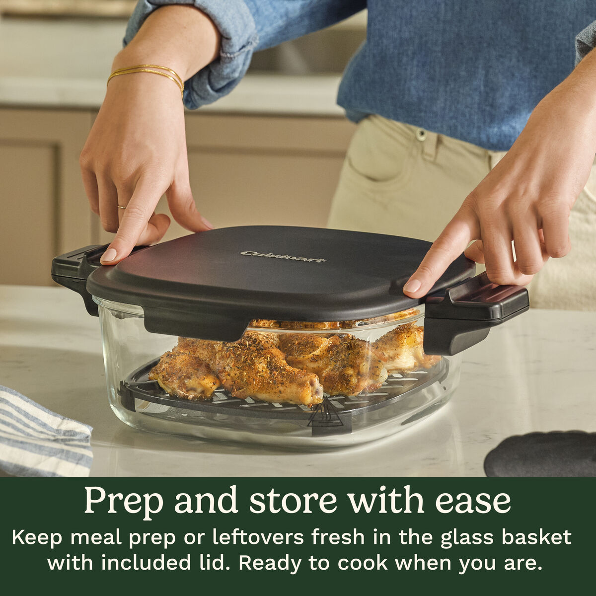 Clear 4-Quart Glass Basket Air Fryer 9