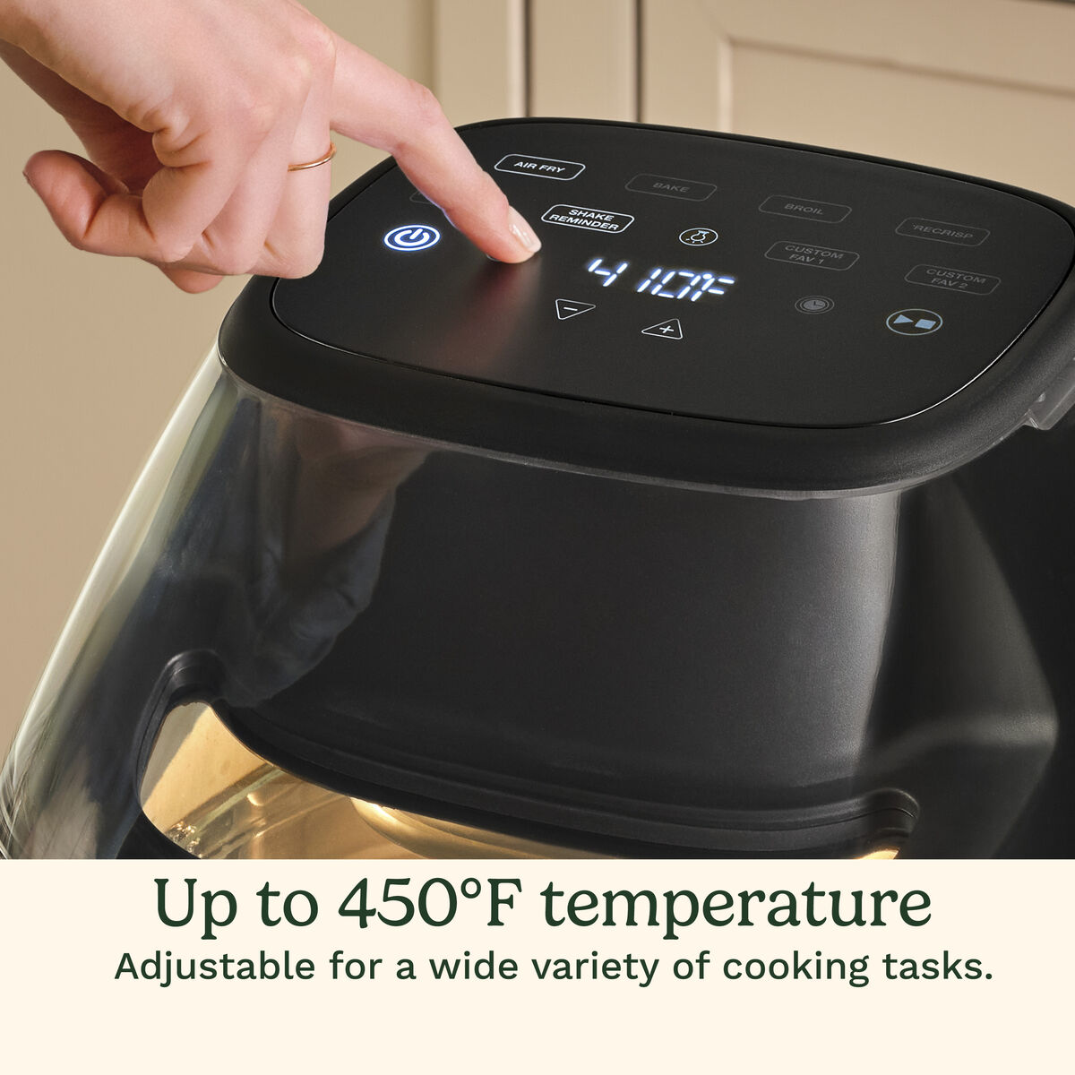 Clear 4-Quart Glass Basket Air Fryer 10