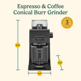 Espresso & Coffee Conical Burr Grinder 6