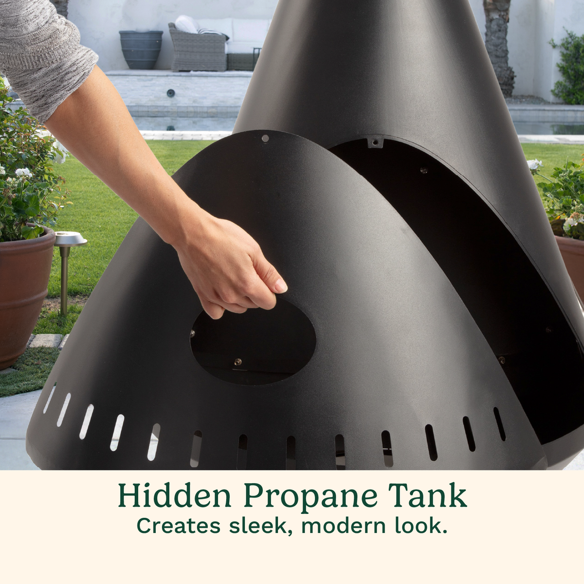 Chiminea Propane Fire Pit