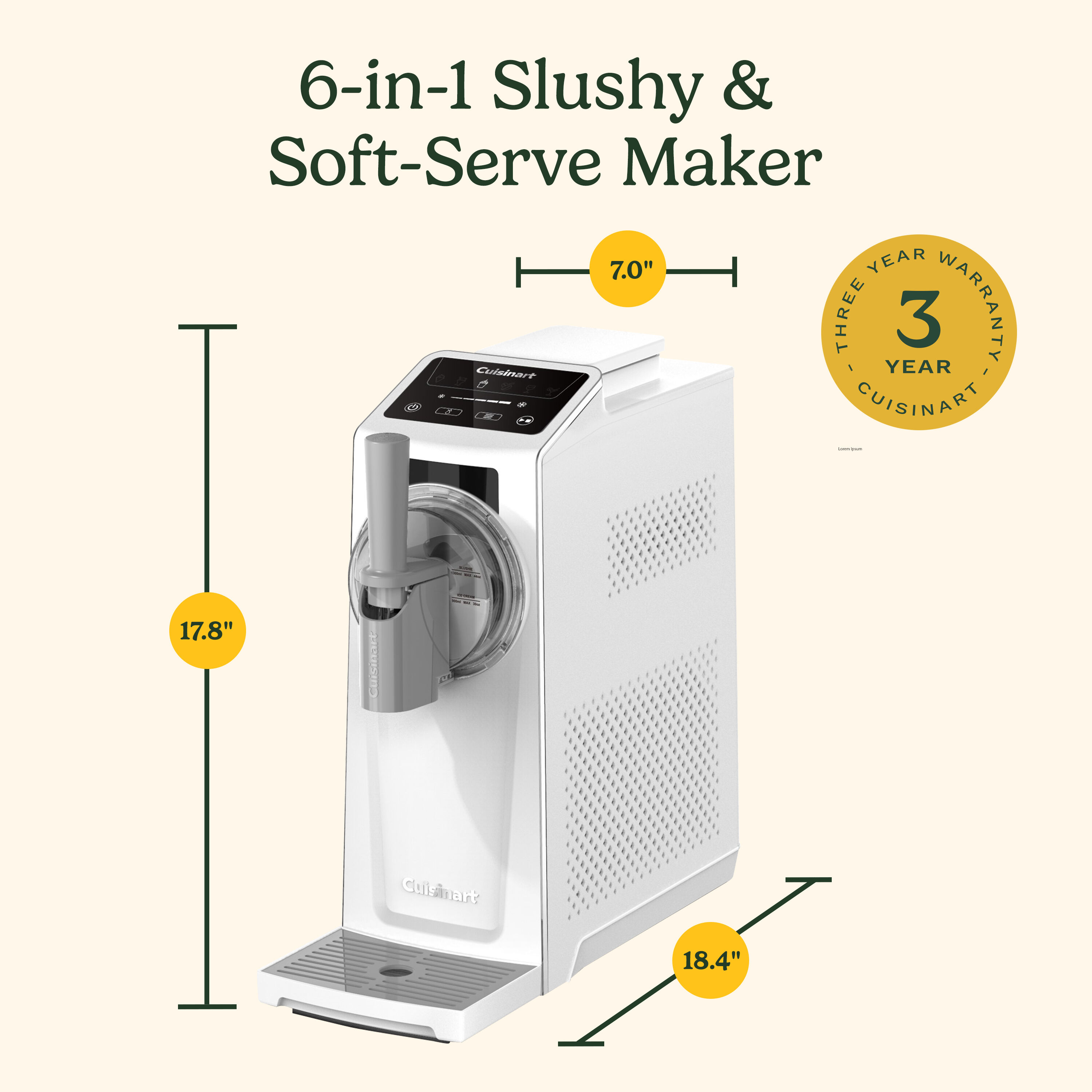 6-in-1 Slushy & Soft-Serve Maker