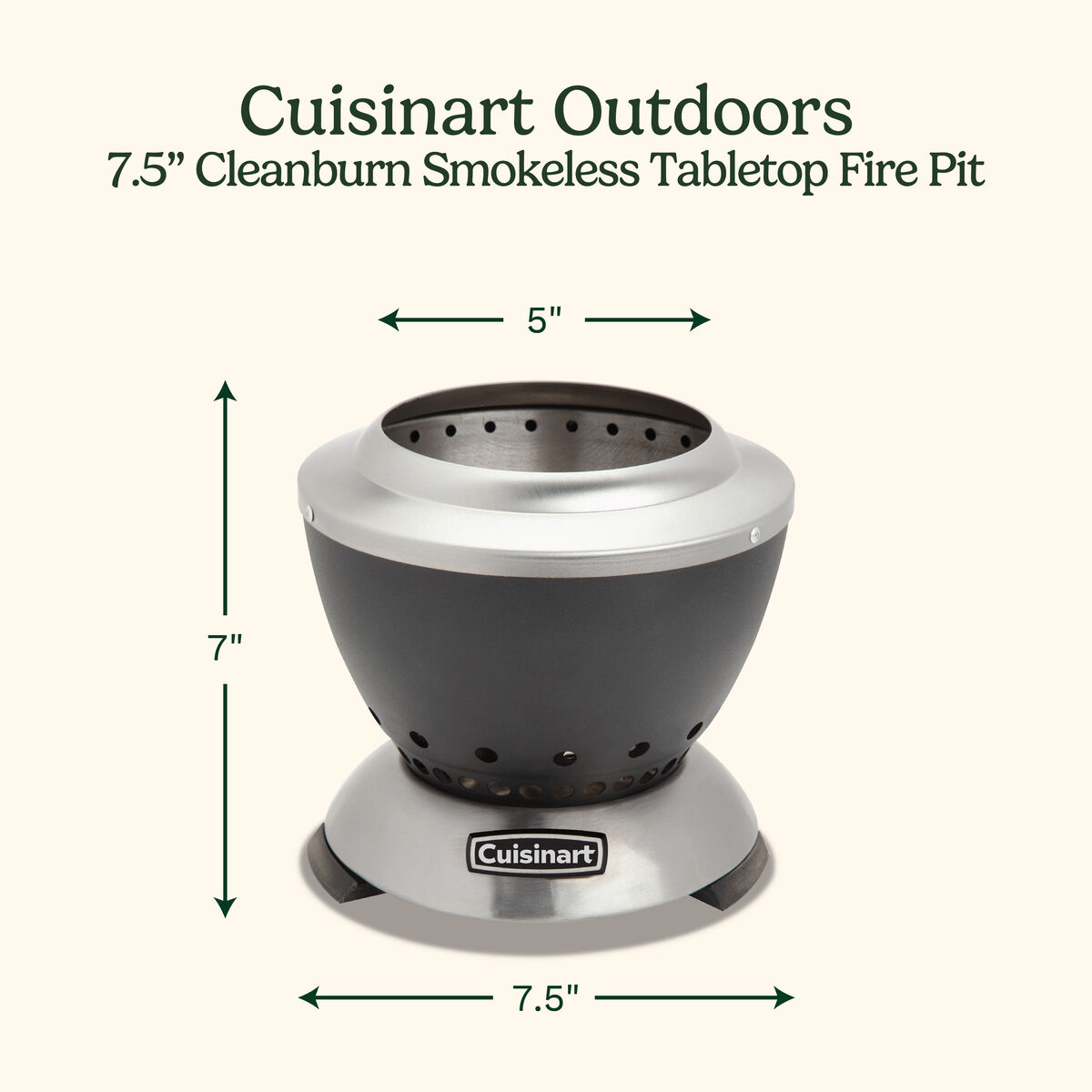7.5&rdquo; Cleanburn Smokeless Table Top Fire Pit