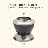 7.5&rdquo; Cleanburn Smokeless Table Top Fire Pit