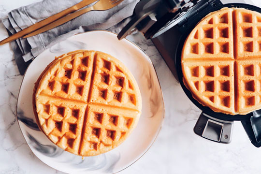 Gaufre aux pommes de terre salées