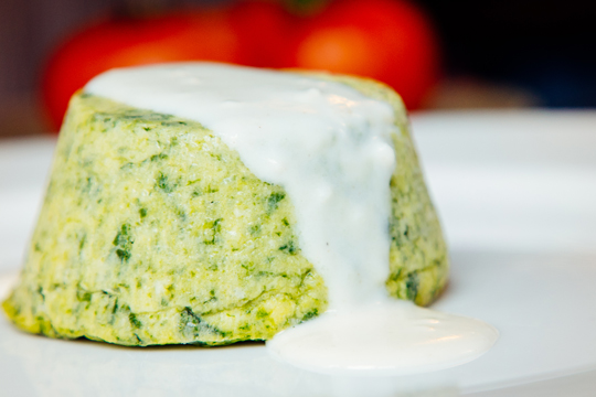 Soufflé aux épinards et au fêta