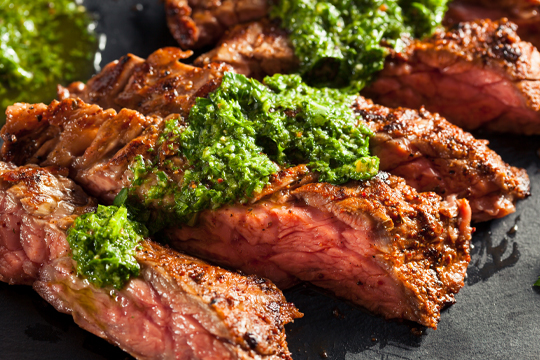 Skirt Steak with Chimichurri Sauce